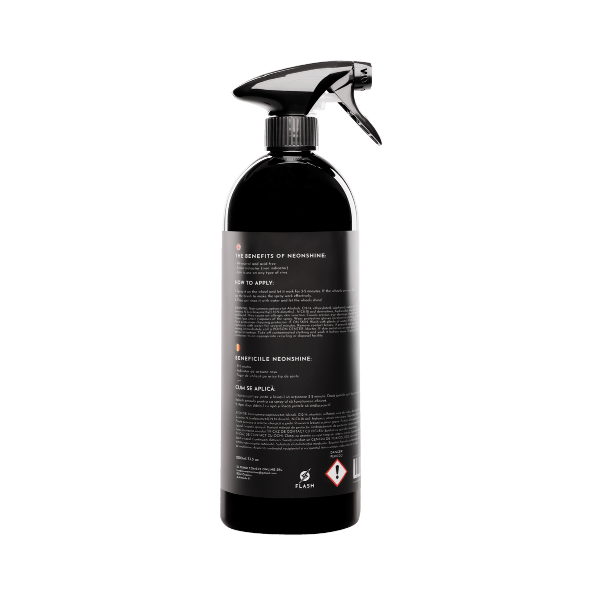NeonShine 1000 ml felnitisztító spray, termékfotó